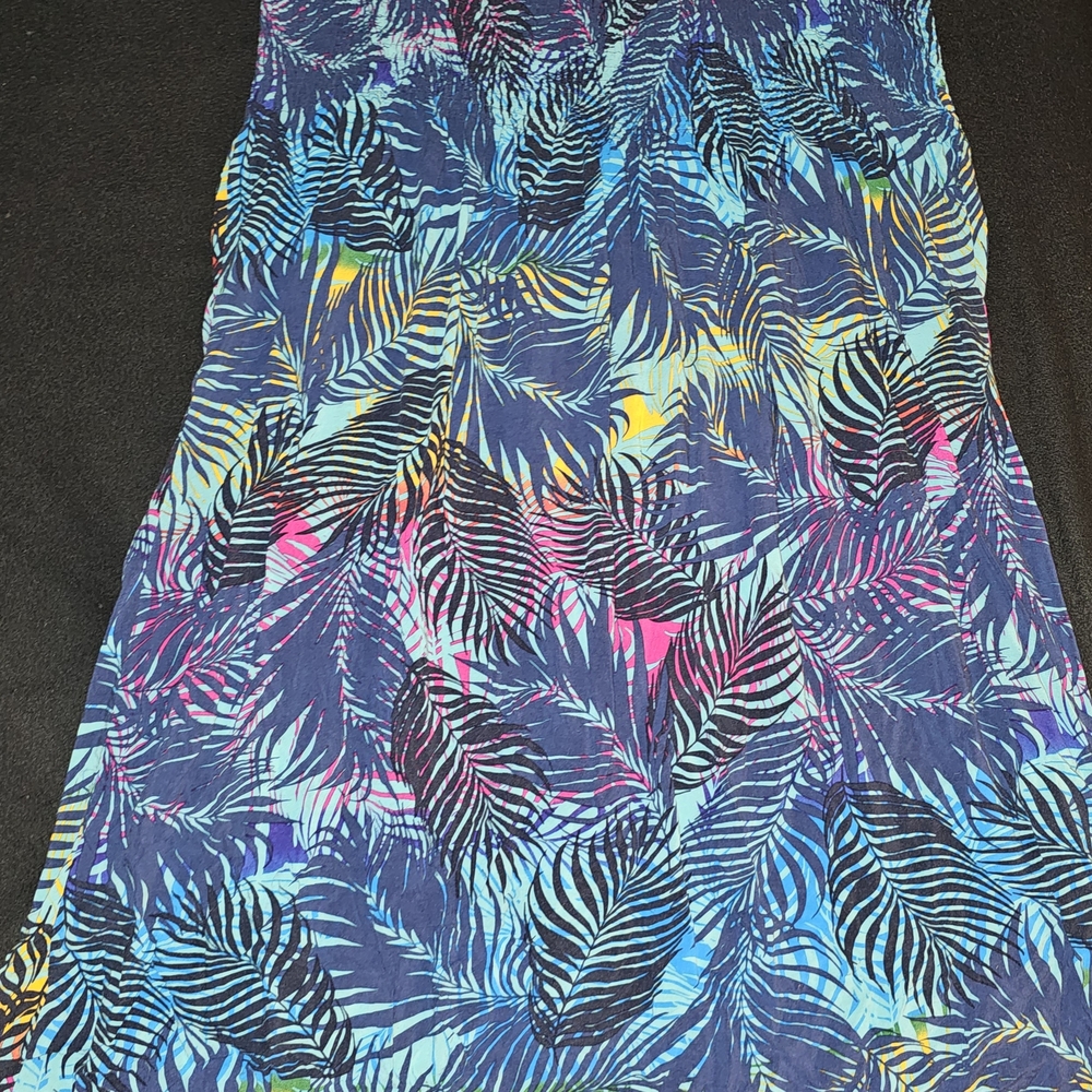 Tropical Leaf Print Women's Swim Cover-Up
